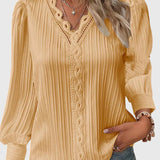 Women's Elegant Pullover Blouse in Yellow