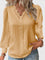Women's Elegant Pullover Blouse in Yellow