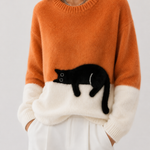 Women's Soft Cat Graphic Sweater