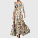 Leila Elegant Dress in Champagne