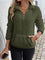 Women's Half-Zip Hoodie in Army Green