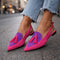 Women's sandals with straps and tassels in Pink and Violet