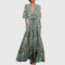 Women's Elegant Spring Dress in Green