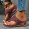 Leila Comfort Sandals in Burgundy