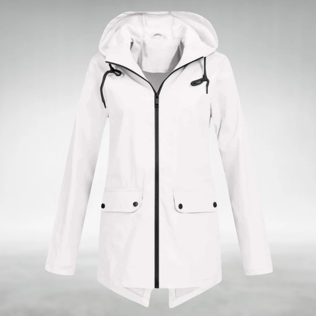 Women's Raincoat Jacket in White