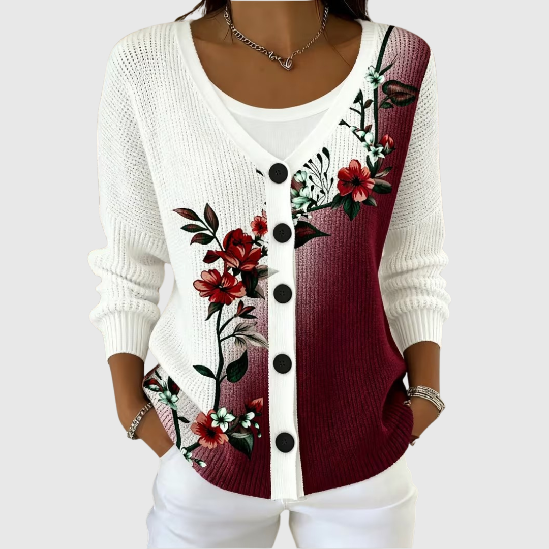 Hannah Cozy Button-Front Knit Cardigan