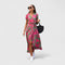 Zinavell Elegant Midi Dress in Pink-Green