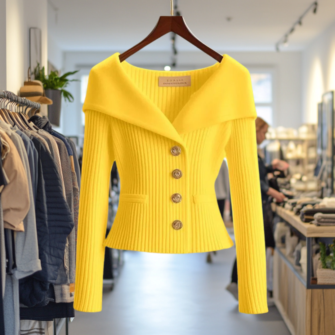 Women's Soft Knit Blouse in Yellow