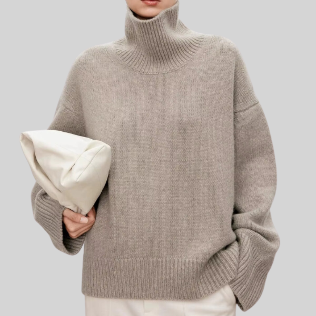 Anneliese Cable-Knit Turtleneck Sweater