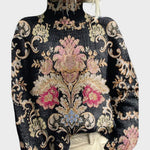 Darlene Artistic Knit Turtleneck Top