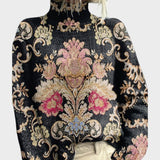 Darlene Artistic Knit Turtleneck Top
