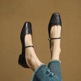 Women's Woven Square-Toe Mary Jane Flats, photo 20