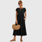 Fenella Comfortable Midi Dress in Black