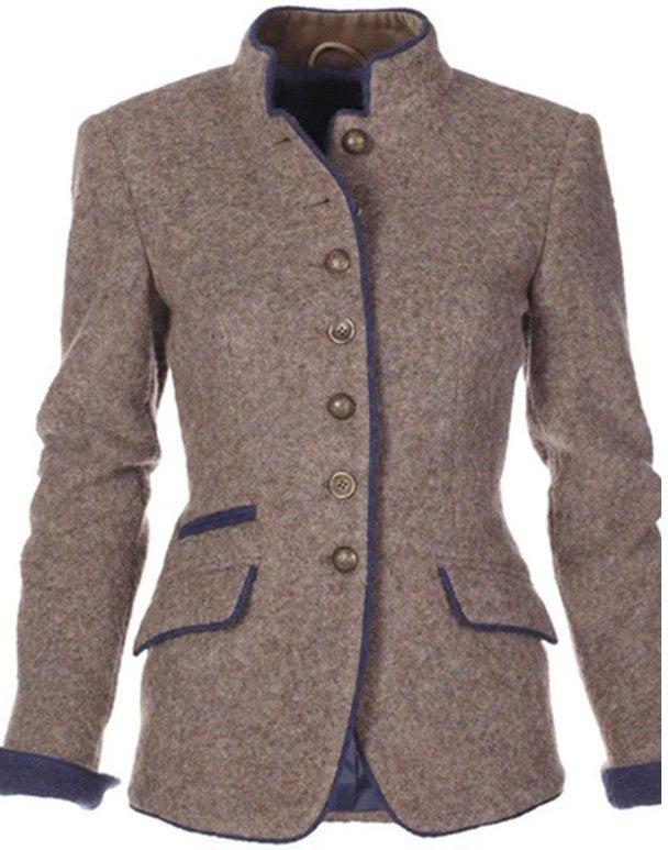 Women's Stand-Collar Knit Cardigan, photo 3