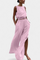 Sleeveless Cotton-Linen Wide-Leg Set in Pink