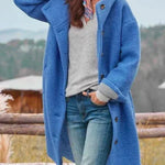 Women's Elegant Wool Jacket in Blue