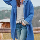 Women's Elegant Wool Jacket in Blue