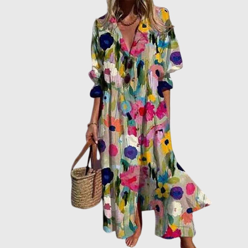 Women's Elegant Bohemian Dress in Multicolor 1