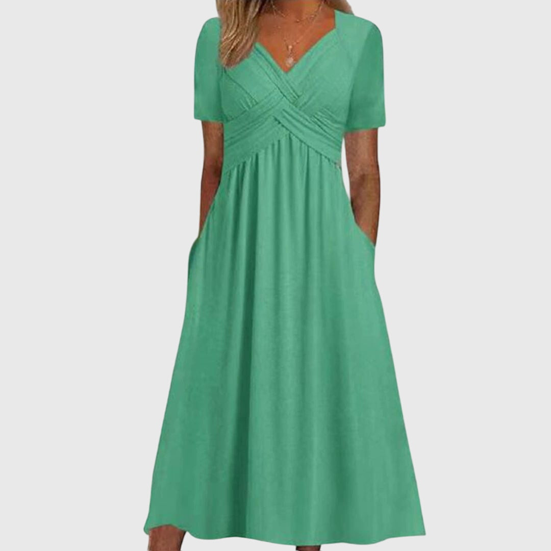 Women's Flattering Dress in Green