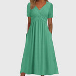 Women's Flattering Dress in Green