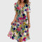 Women's Chic Midi Dress in Multi-Color