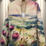 Women's Thistle Landscape Zip Cardigan, photo 2