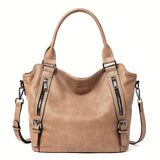 Women's Bag – Everyday Leather Carryall in Light Brown