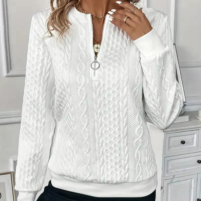 Women's Zip-Front Knit Sweater, photo 7