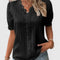 Women's Elegant V-Neck Blouse in Black