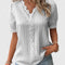 Women's Elegant V-Neck Blouse in White