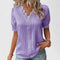 Women's Elegant V-Neck Blouse in Purple