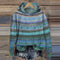 Women's Retro Boho-Pattern Sweatshirt in Blue