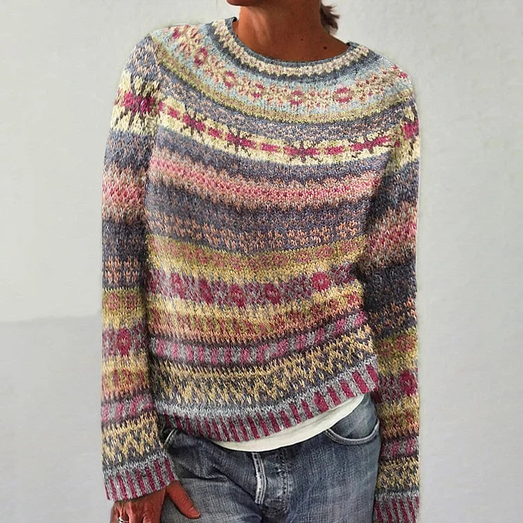 Zoey Retro Icelandic Knit Sweater