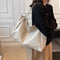 Women's Glossy Leather Handbag in Taupe