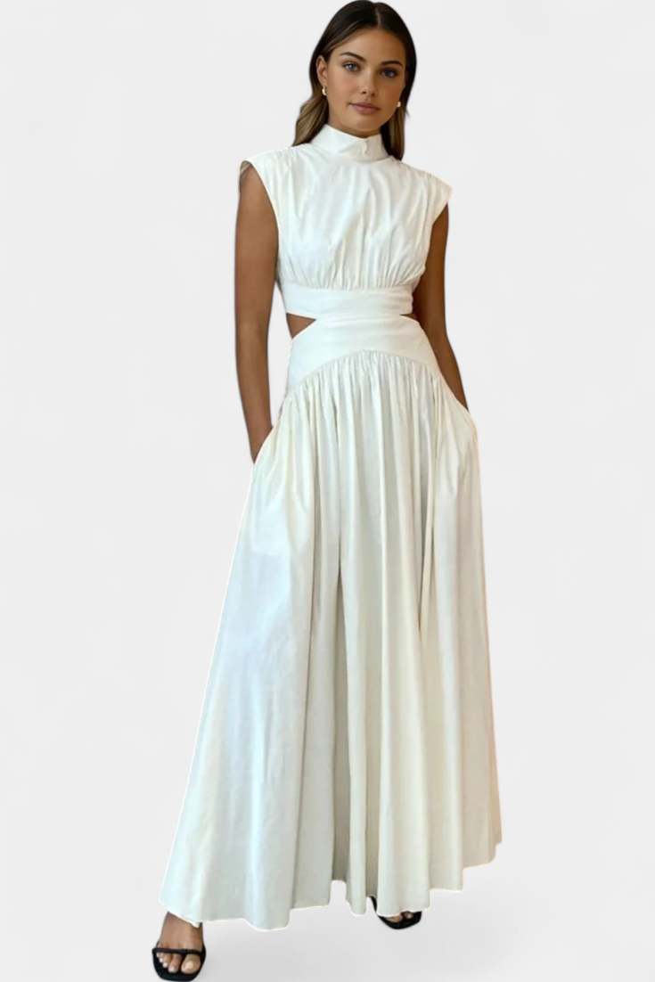 High-Neck Top & Side-Slit Skirt Set, photo 3