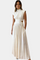 High-Neck Top & Side-Slit Skirt Set in White