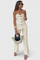 Sleeveless Minimalist Ensemble with Flared Pants in Apricot