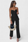Sleeveless Minimalist Ensemble with Flared Pants in Black