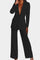 Blazer and High-Waisted Pants Ensemble in Black