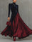 Women's Bicolor Long Dress in Blue