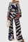 Women's Off-Shoulder Top & Wide-Leg Pants Set in Navy Blue