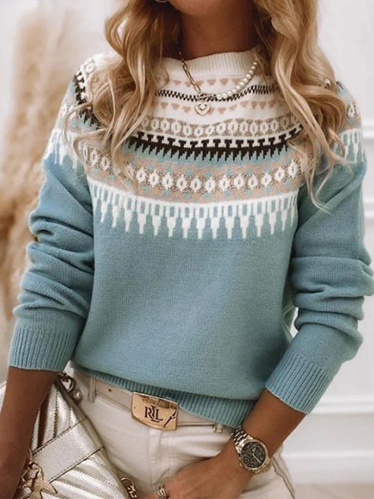 Women's Knit Sweater in Blue
