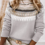 Women's Knit Sweater in Light Gray