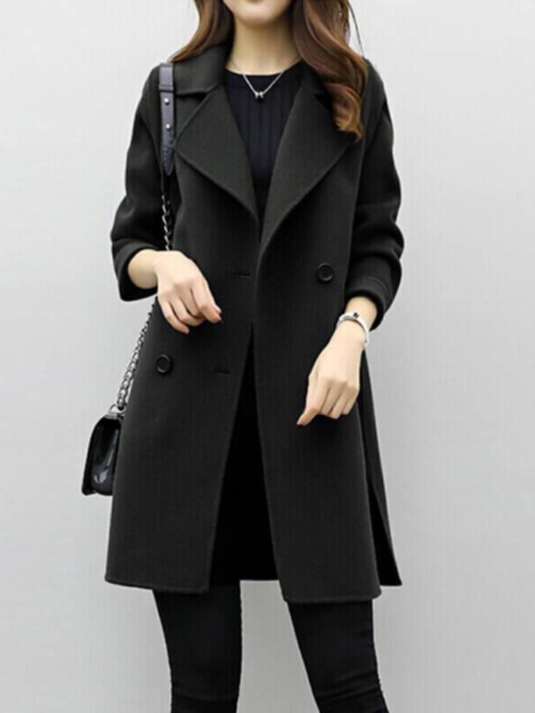 Pol Elegant Coat in Black