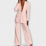 Elegant Women's Suit in Light Pink