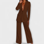 Elegant Women's Suit in Brown