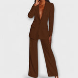 Elegant Women's Suit in Brown