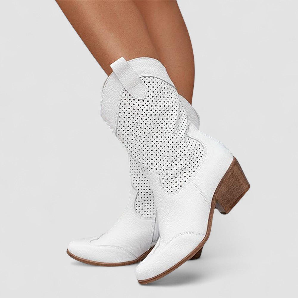 Women's Perforated Western Boots
