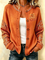 Women's Pumpkin Print Button Cardigan in Orange