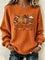 Women's 'Tis the Season Waffle Sweatshirt in Orange
